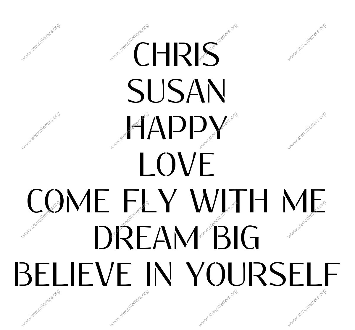 Clean Geometric Names, Words, Phrases samples