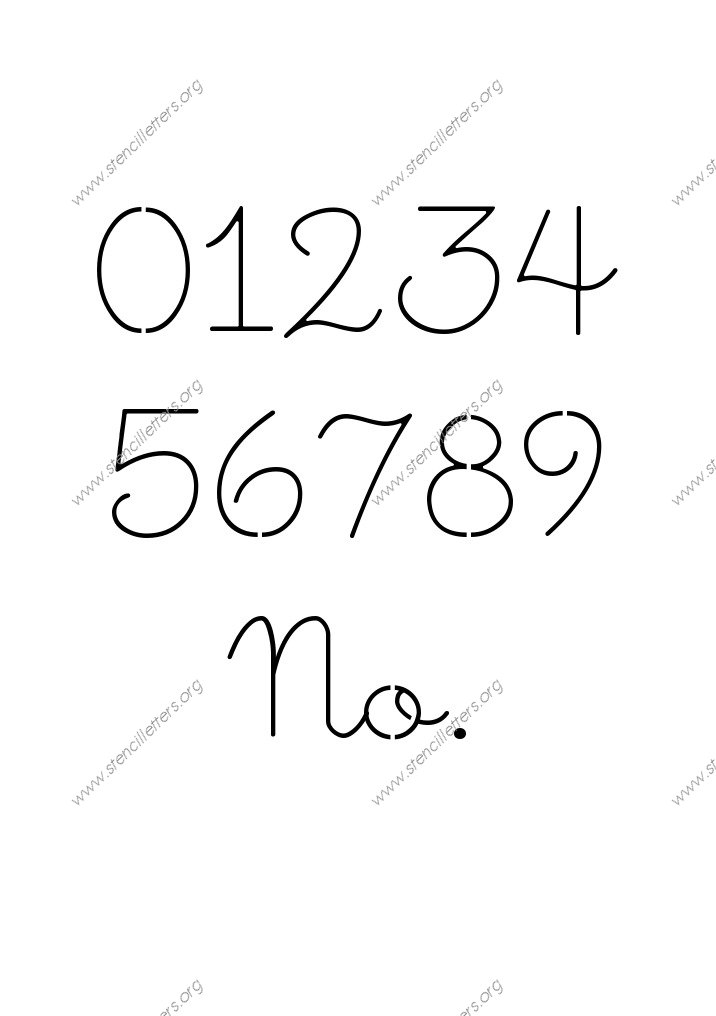 Cute Girly Cursive A to Z uppercase letter stencils