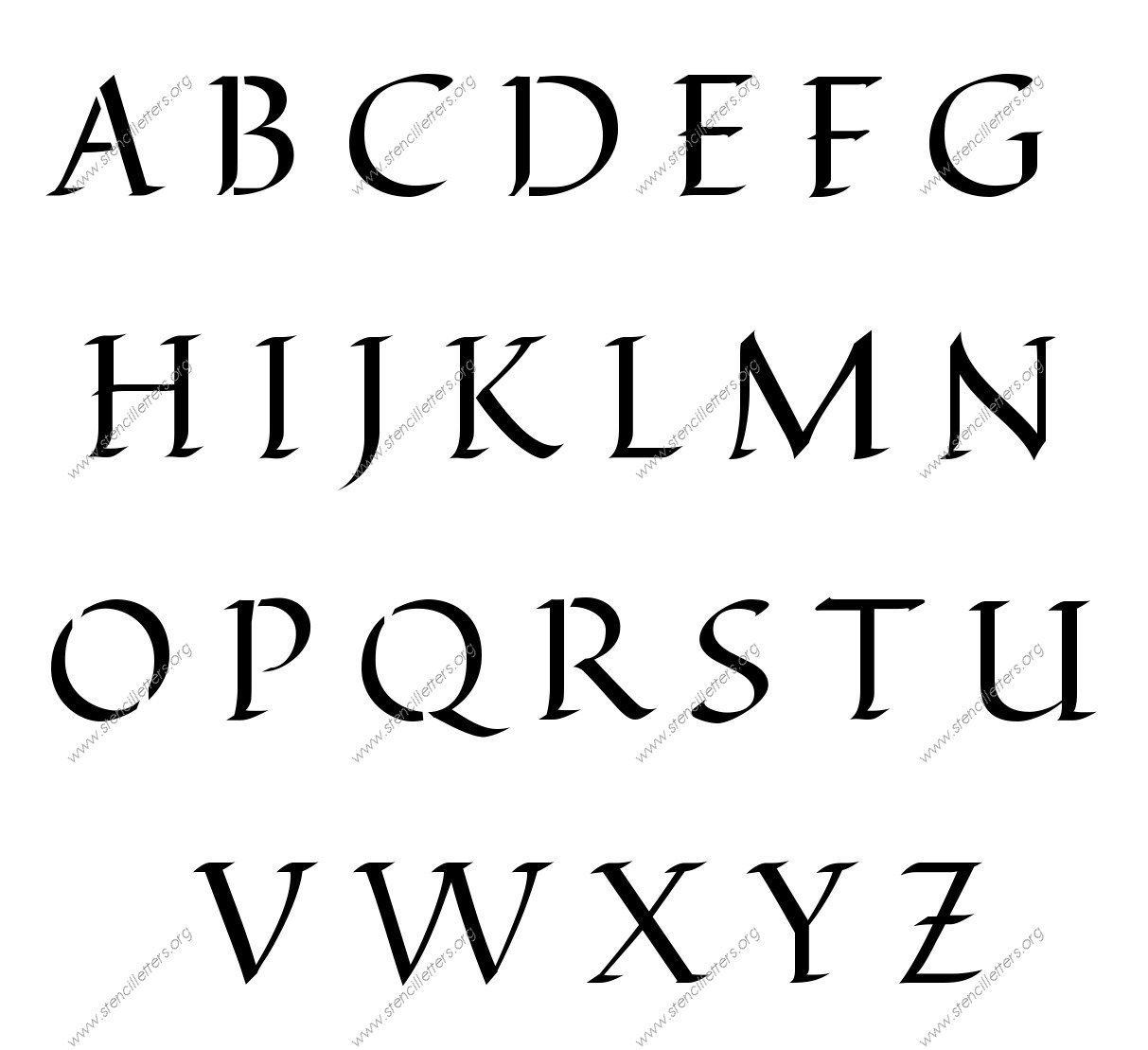 Longhand Calligraphy personalized stencils letter stencils to order