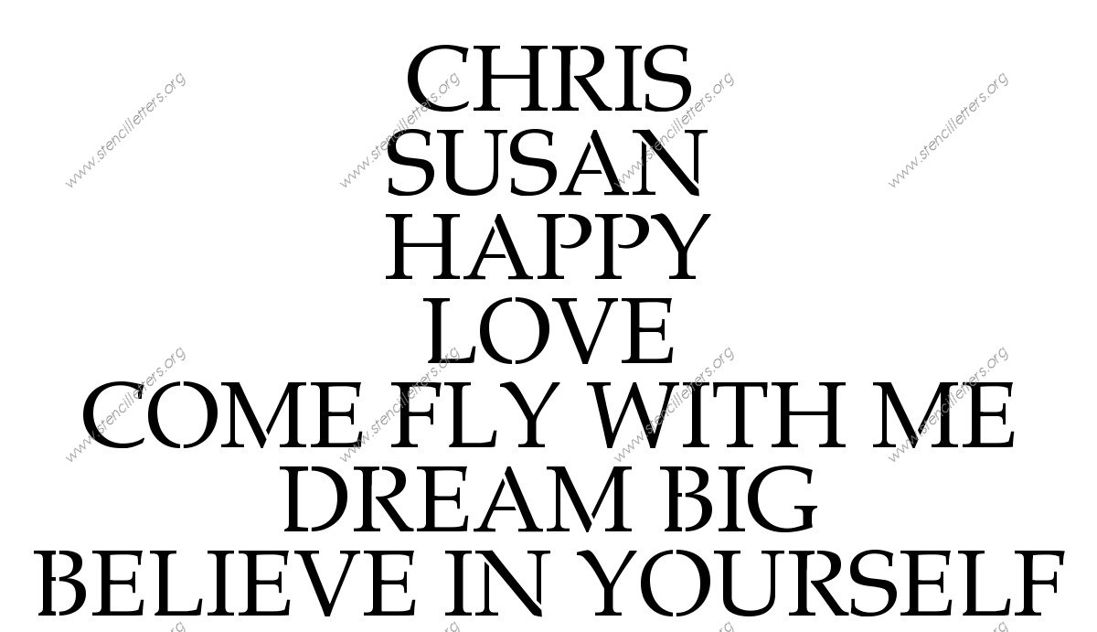 Elegant Geometric Names, Words, Phrases samples