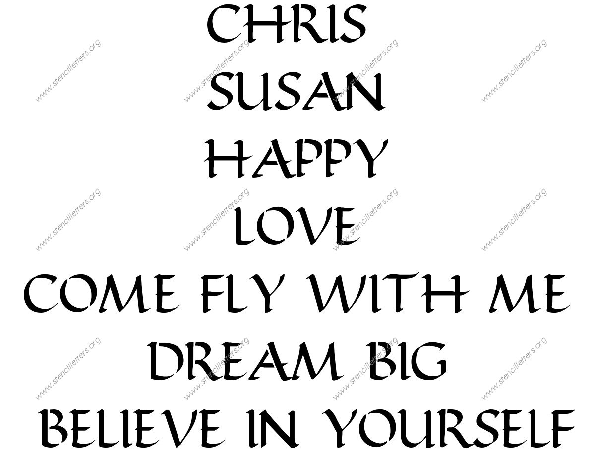 Decorative Writing Calligraphy Names, Words, Phrases samples