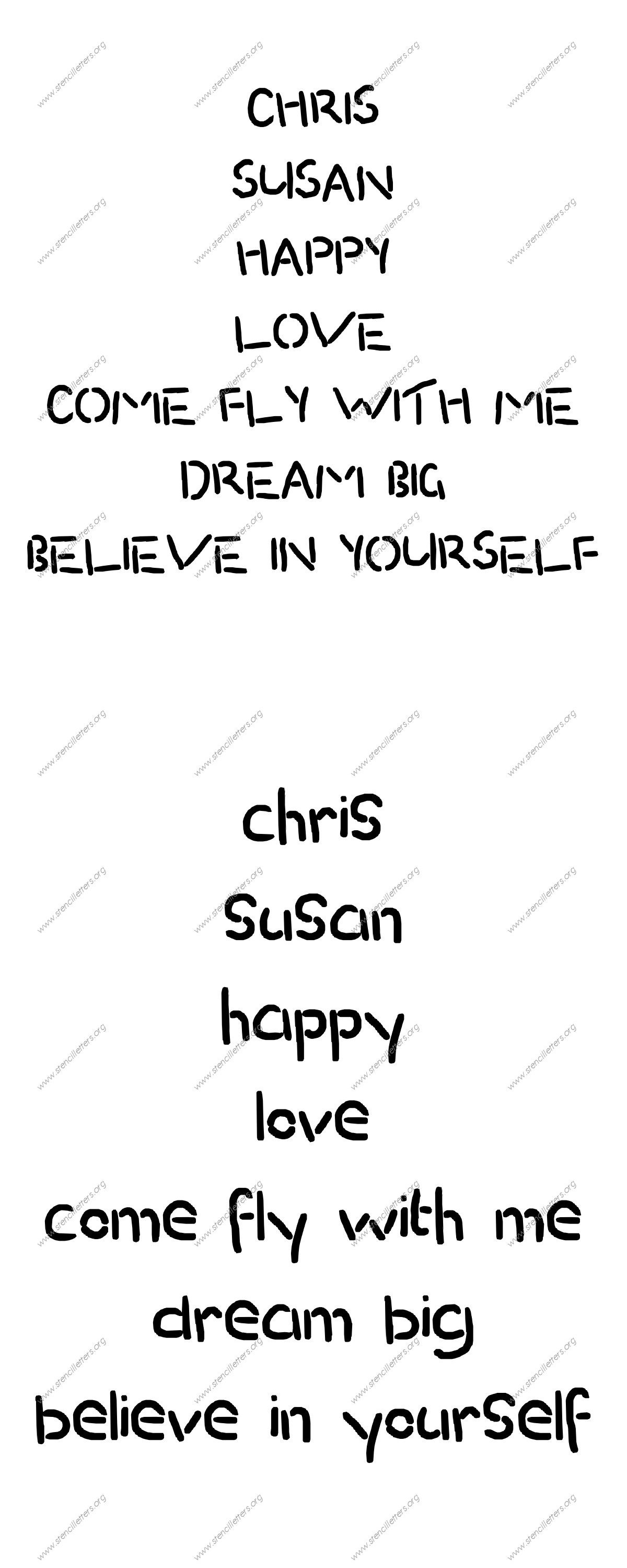 Rocky Novelty Names, Words, Phrases samples