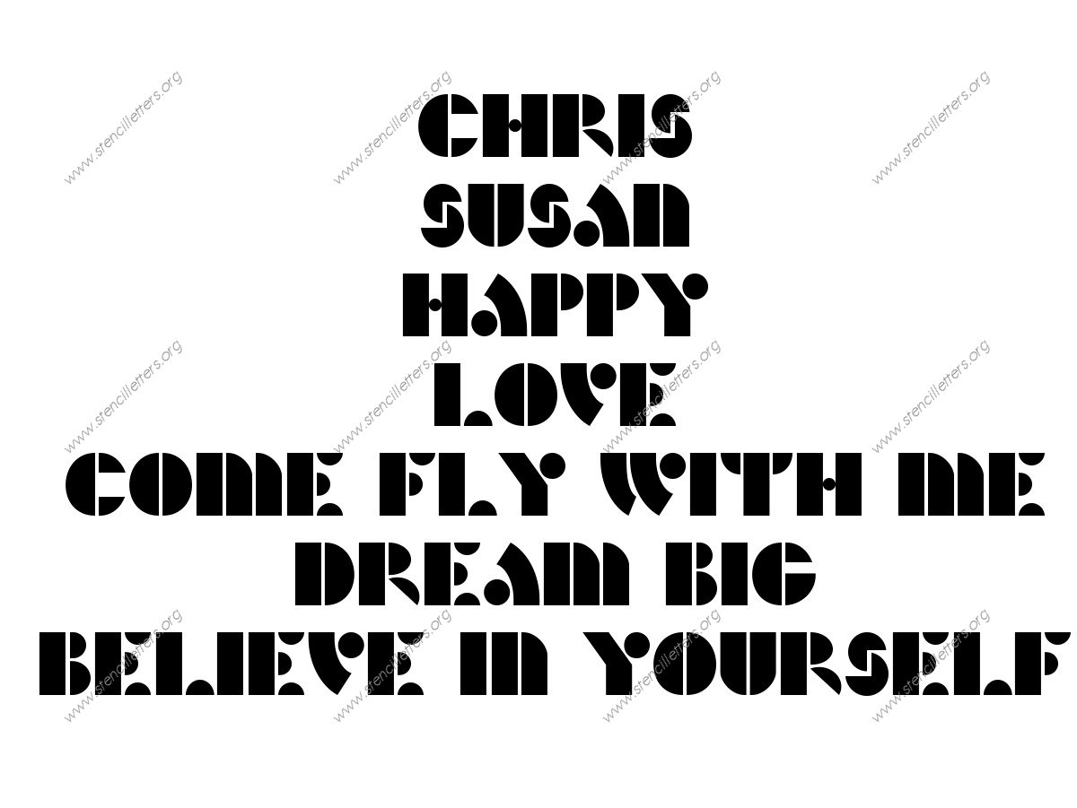 Art Deco Bold Names, Words, Phrases samples