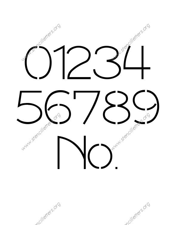 1930s Art Style Number Stencil