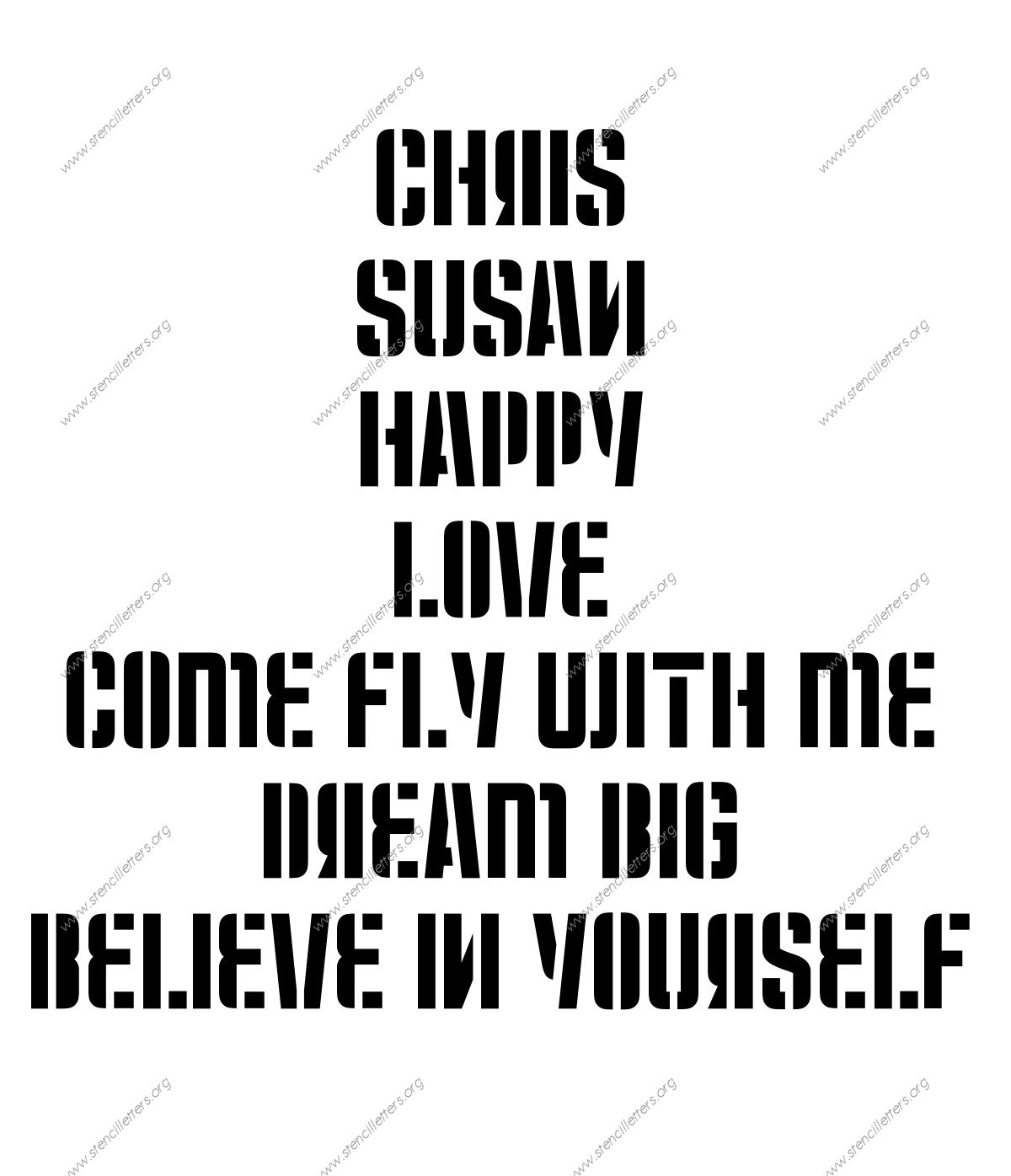 Trendy Modern Names, Words, Phrases samples