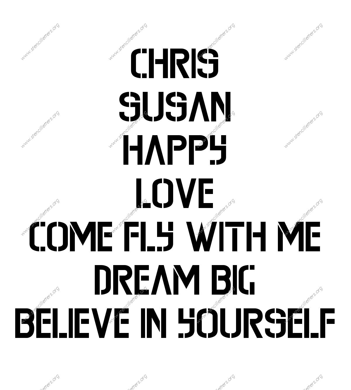 Contemporary Modern Names, Words, Phrases samples