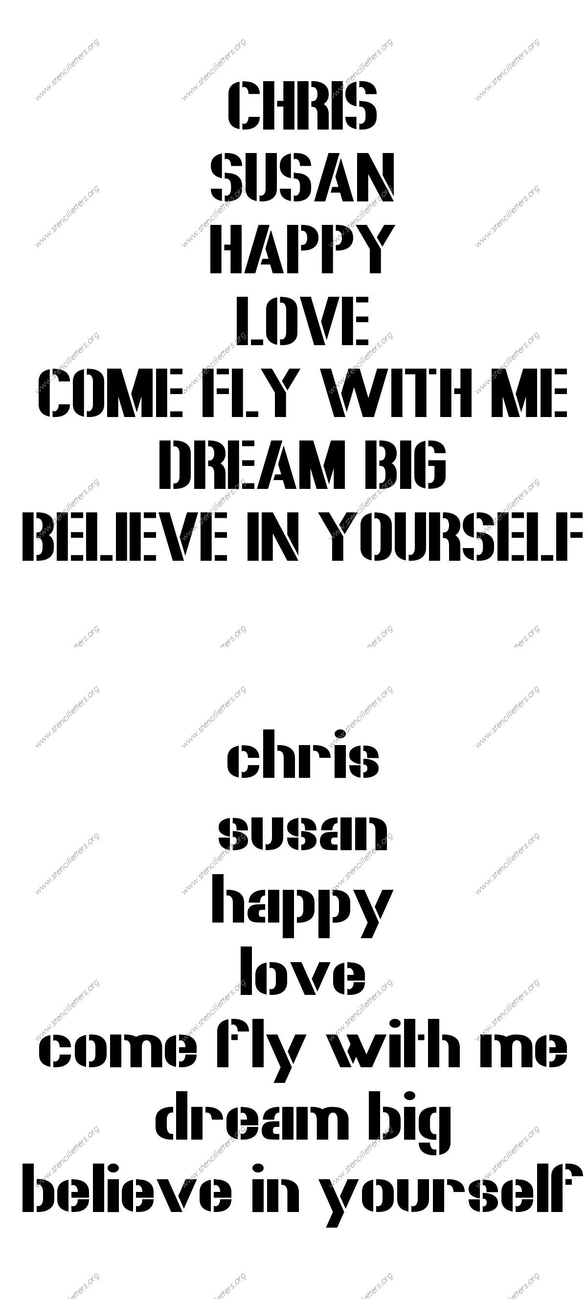 Rough Bold Names, Words, Phrases samples