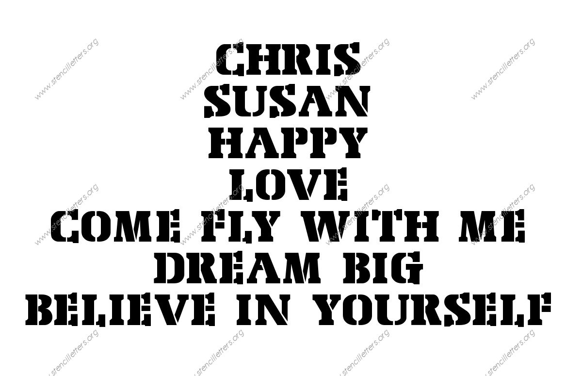 Air Force Army Names, Words, Phrases samples