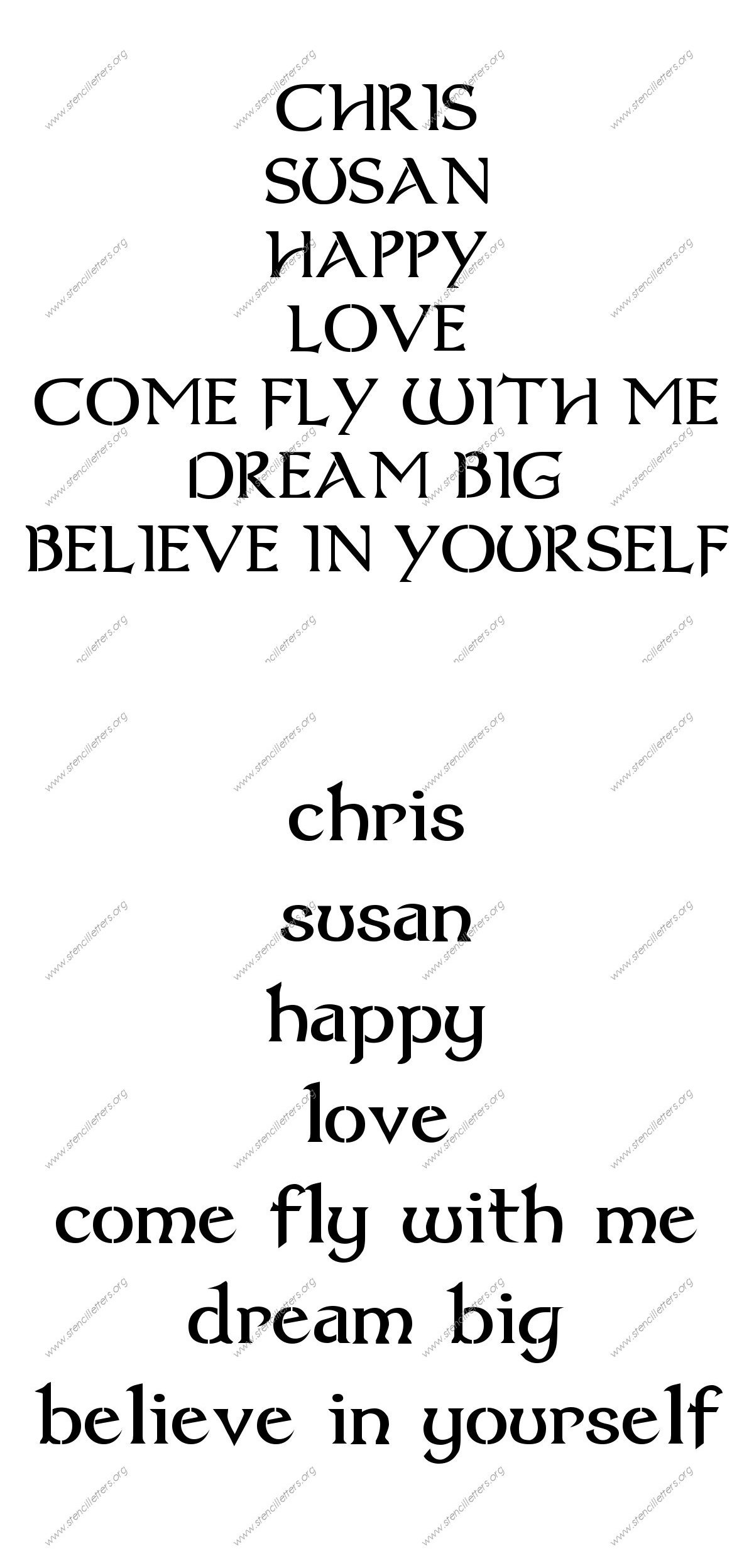 Celtic Fantasy Names, Words, Phrases samples