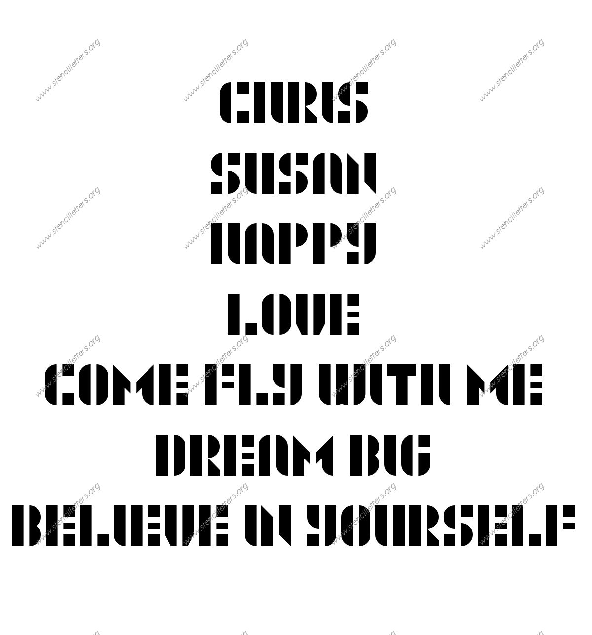 Swashy Bold Names, Words, Phrases samples