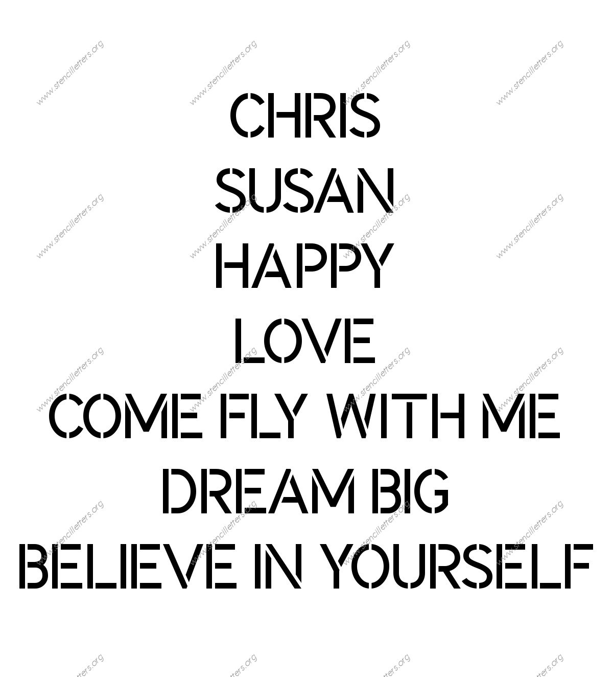 Clean Modern Names, Words, Phrases samples