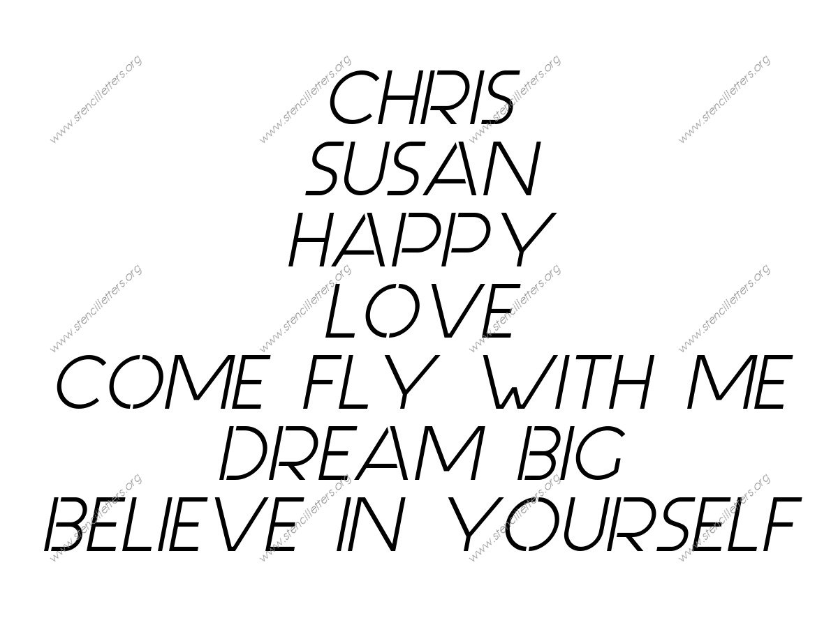 Basic Italic Names, Words, Phrases samples