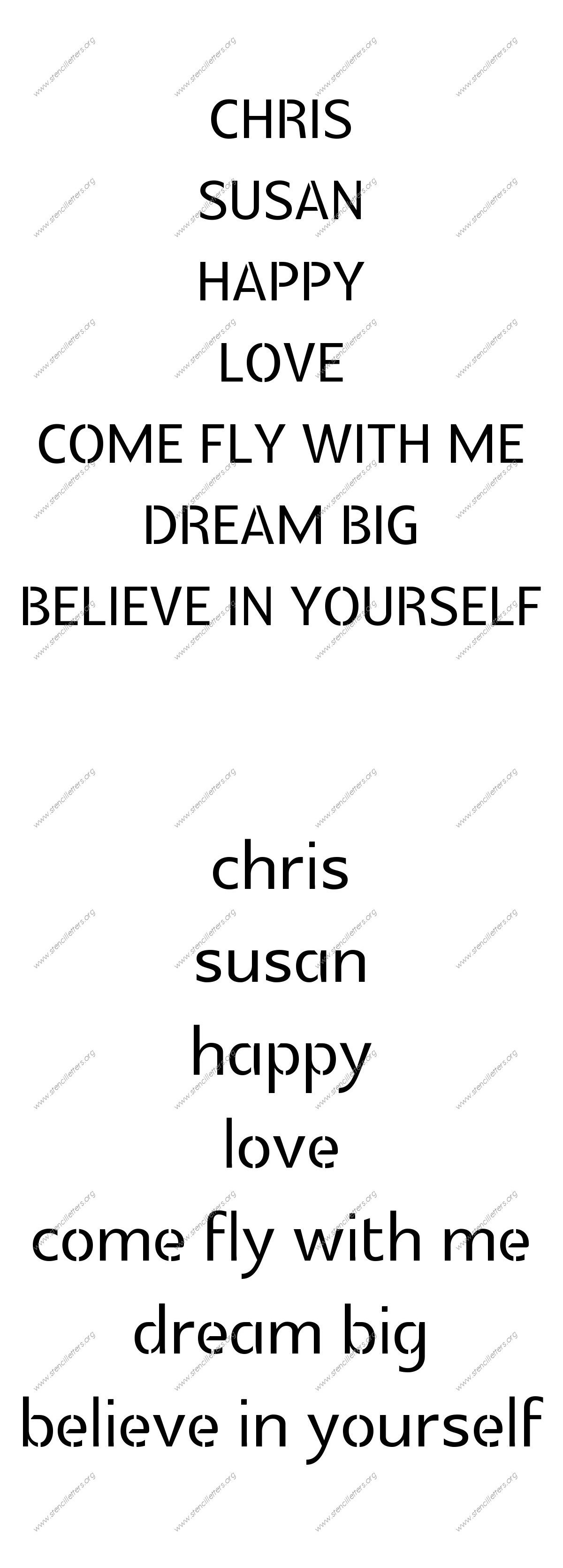 Poster Decorative Names, Words, Phrases samples