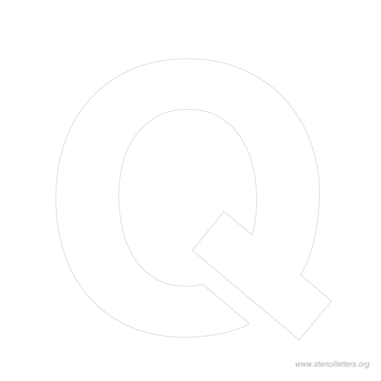 11 inch stencil letter q