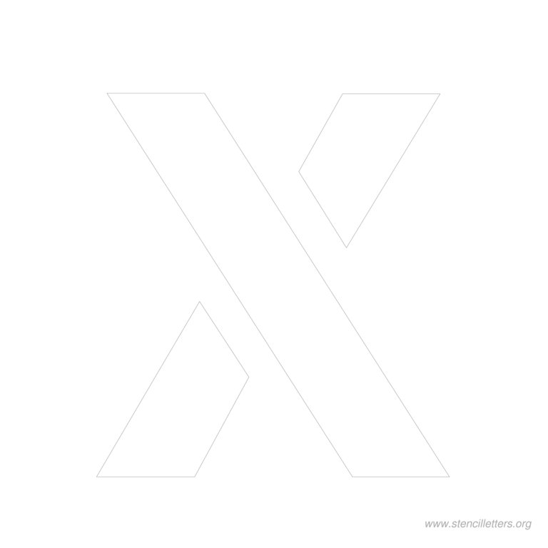 11 inch stencil letter x