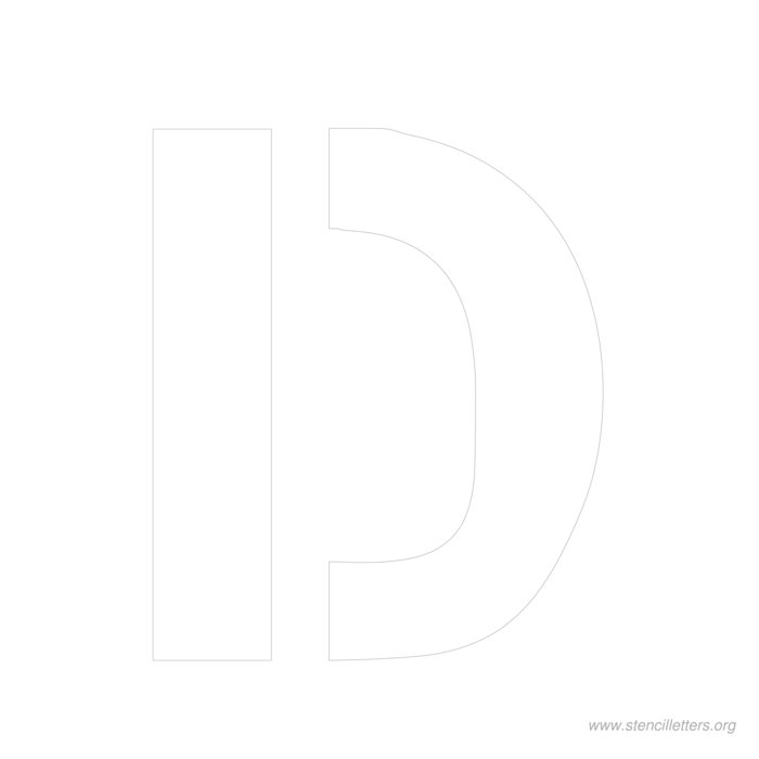 12 inch stencil letter d