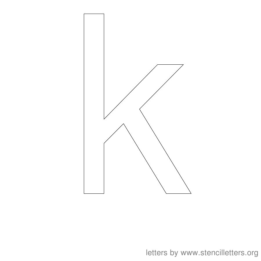 12 Inch Stencil Letter Lowercase K
