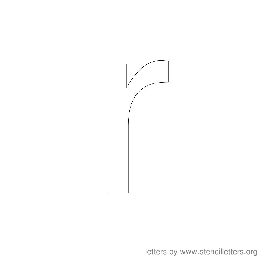 12 Inch Stencil Letter Lowercase R