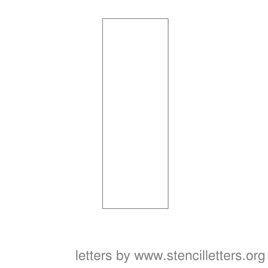 12 Inch Stencil Letter Uppercase I