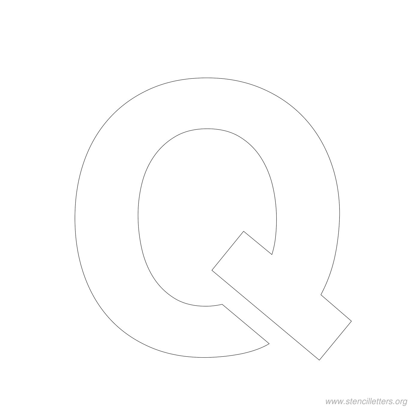 3 inch stencil letter q 3 inch stencil letter q