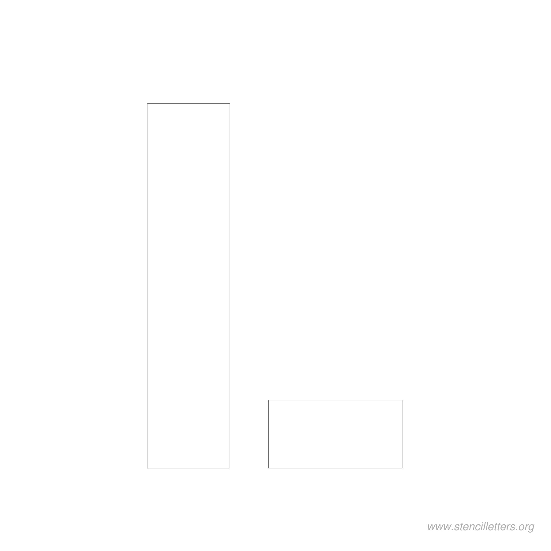 4 inch stencil letter l