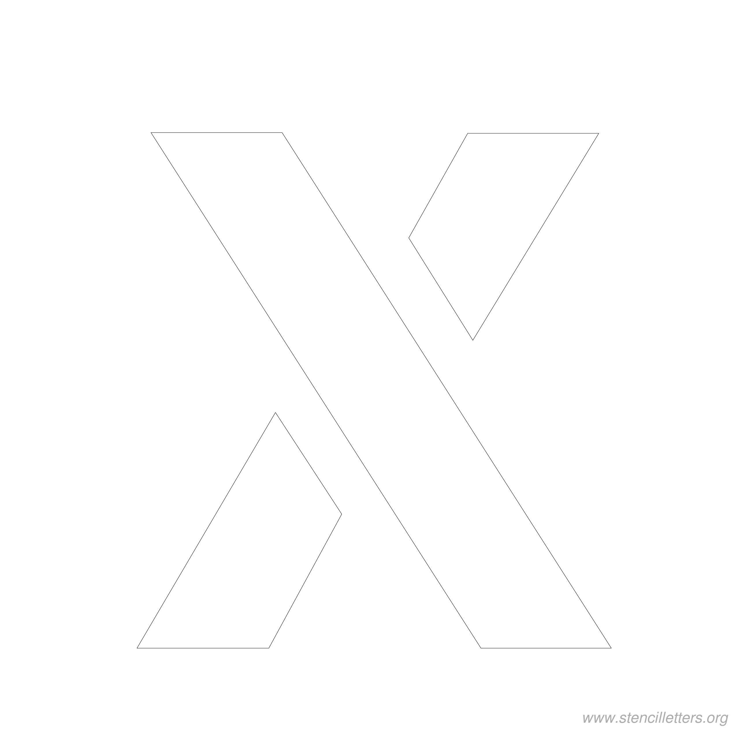 6 inch stencil letter x