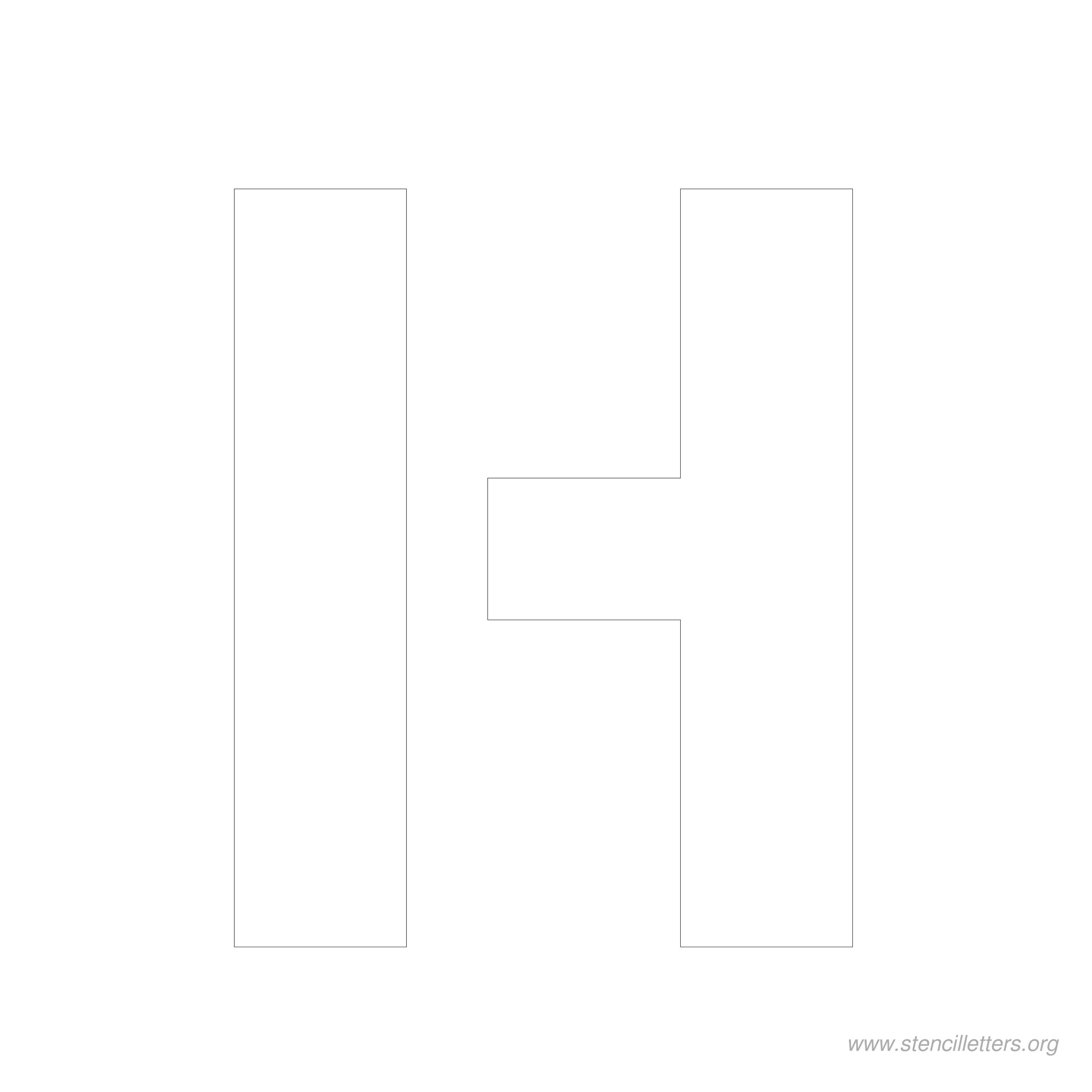 7 inch stencil letter h 7 inch stencil letter h
