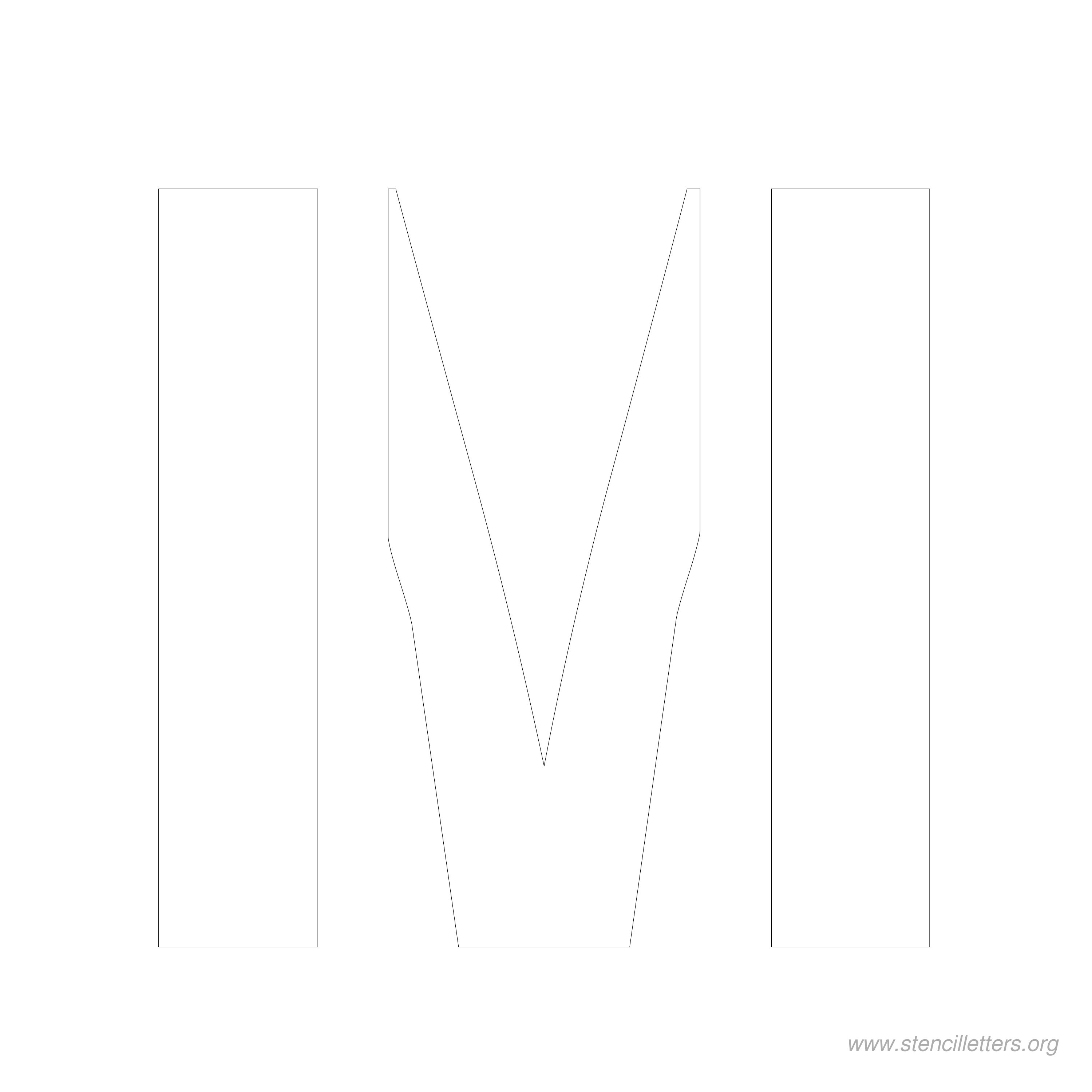 7 inch stencil letter m 7 inch stencil letter m