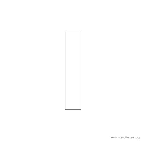 uppercase arial stencil letter i