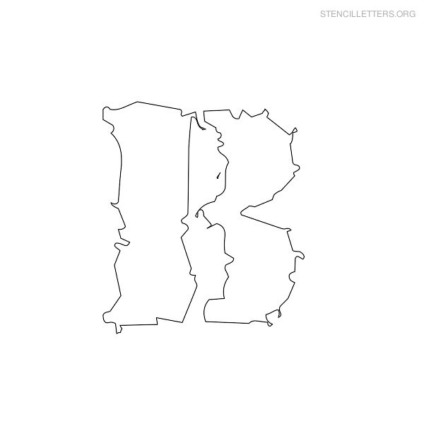 Stencil Letter Bubble B Stencil Letter Bubble B