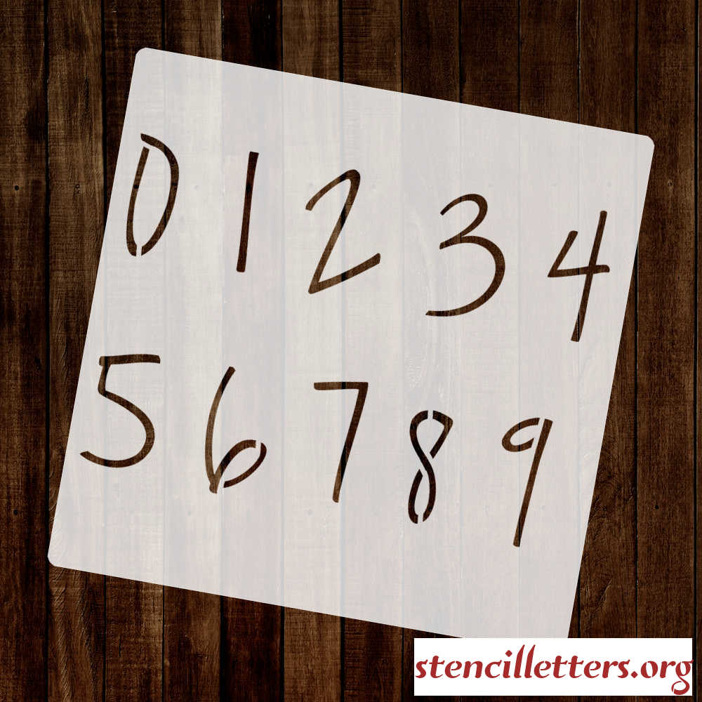 BEAUTIFULLY HANDWRITTEN number stencil BEAUTIFULLY HANDWRITTEN number stencil