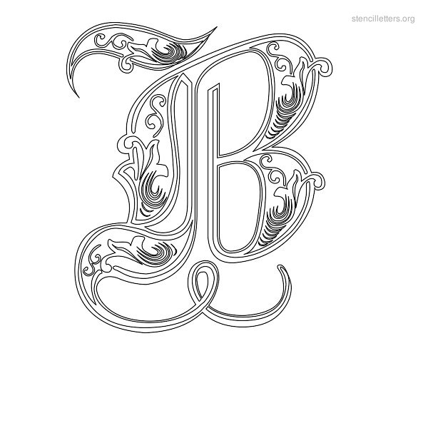 Stencil Letter Decorative B Stencil Letter Decorative B