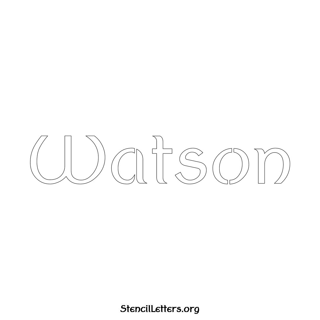 Watson name stencil in Ancient Lettering