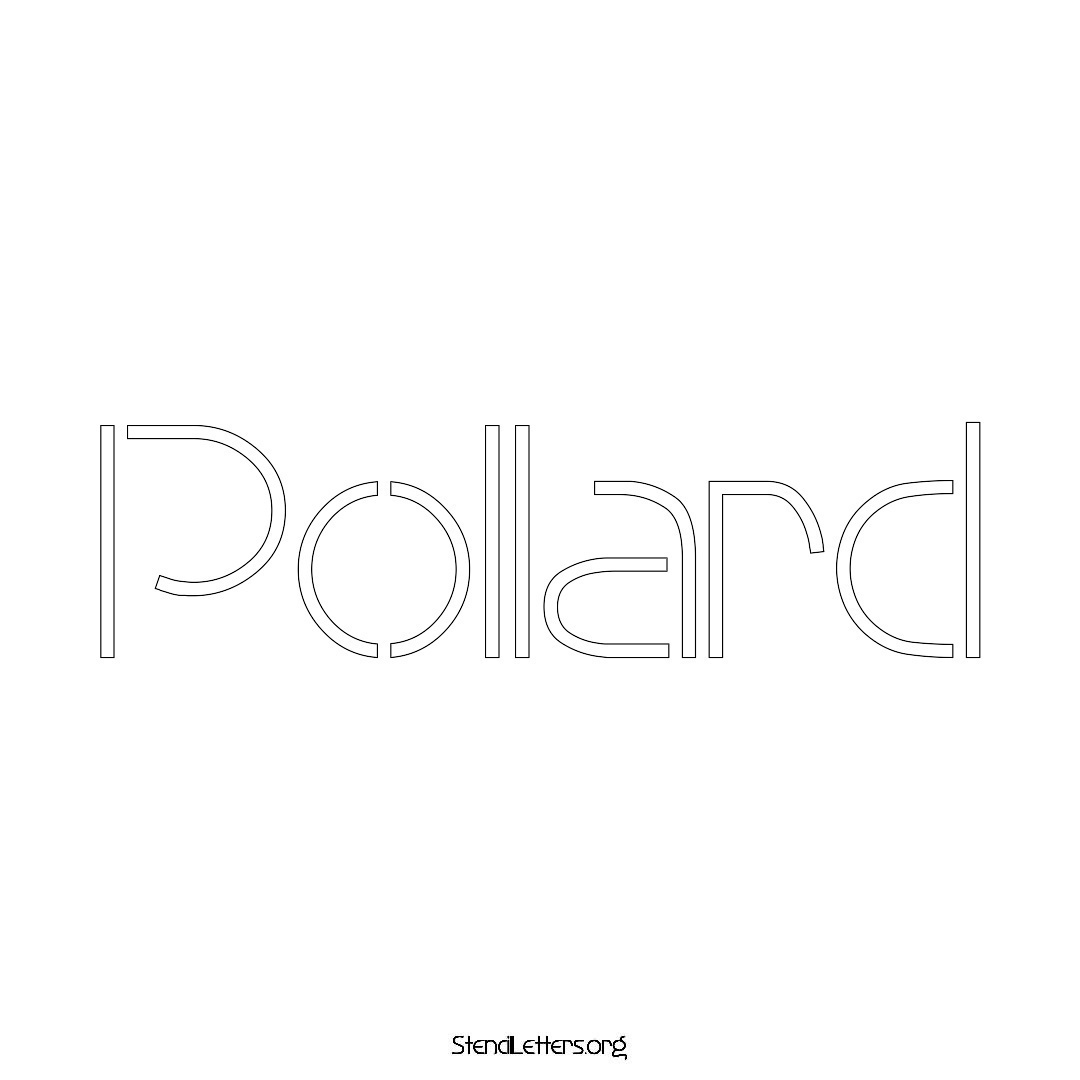 Pollard name stencil in Simple Elegant Lettering