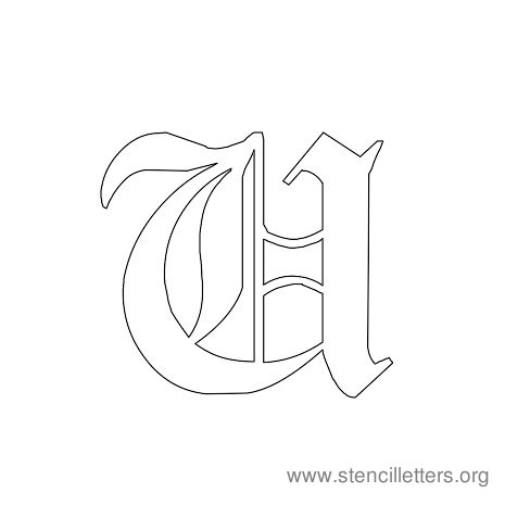 Gothic Stencil Letter U
