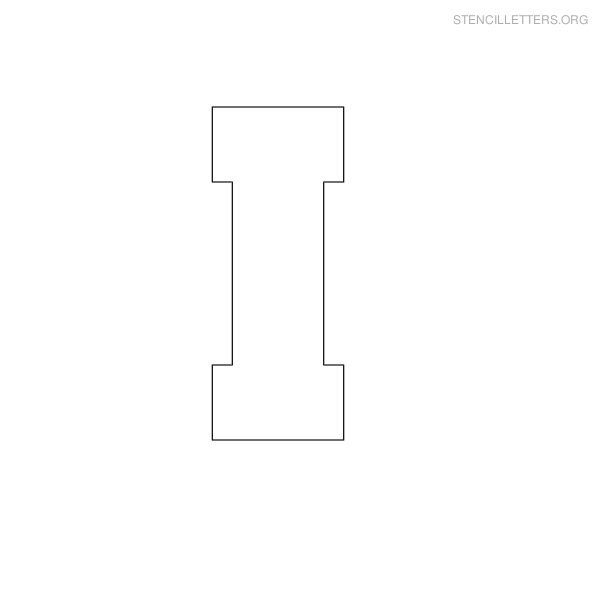Stencil Letter Block I Stencil Letter Block I