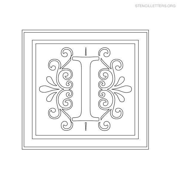 Stencil Letter Decorative I Stencil Letter Decorative I