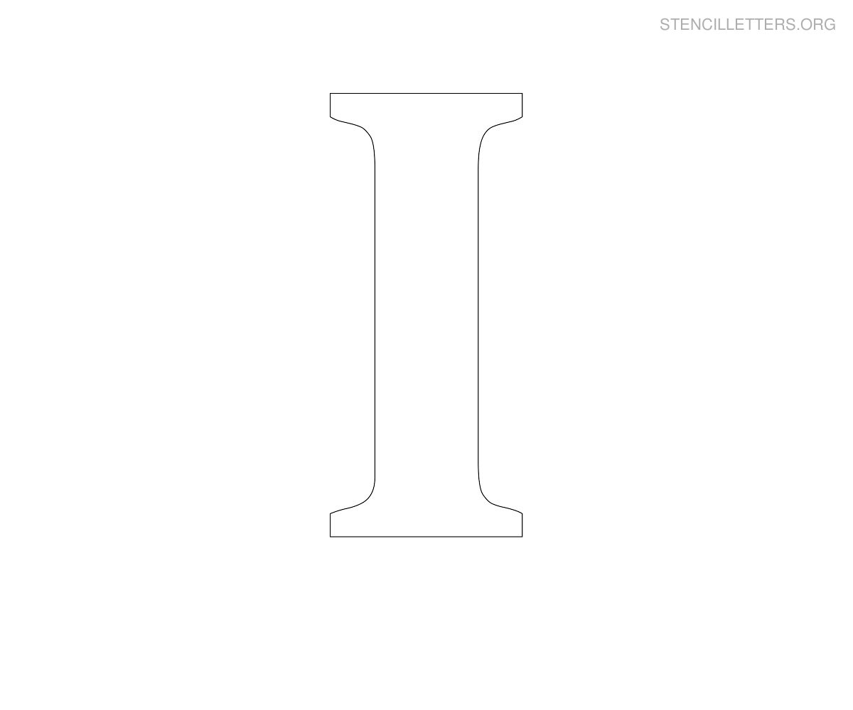 Stencil Letter Large I Stencil Letter Large I