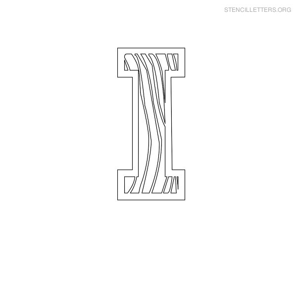 Stencil Letter Wooden I Stencil Letter Wooden I