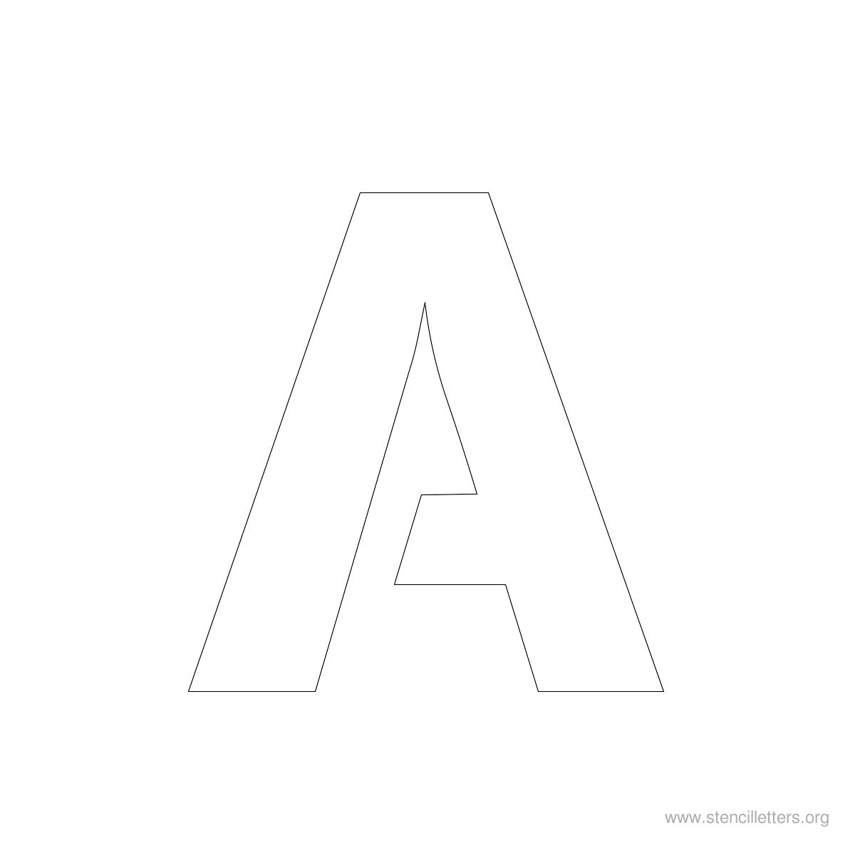 Large Stencil Letters Style #2 A