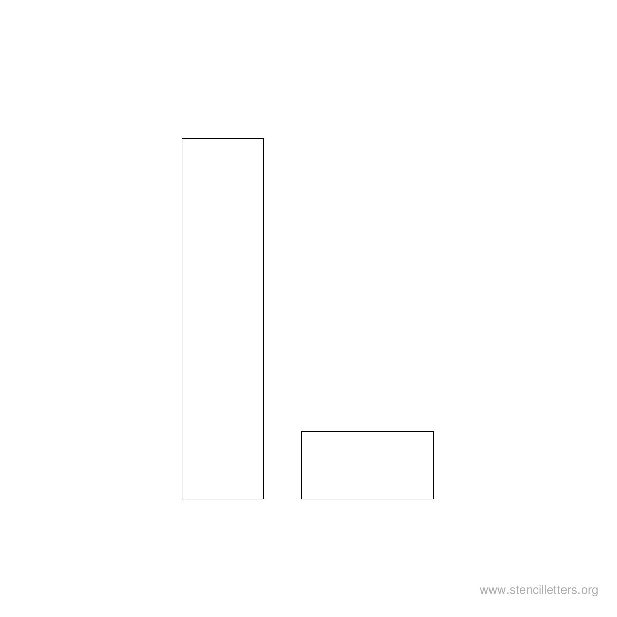 Large Stencil Letters Style #2 L