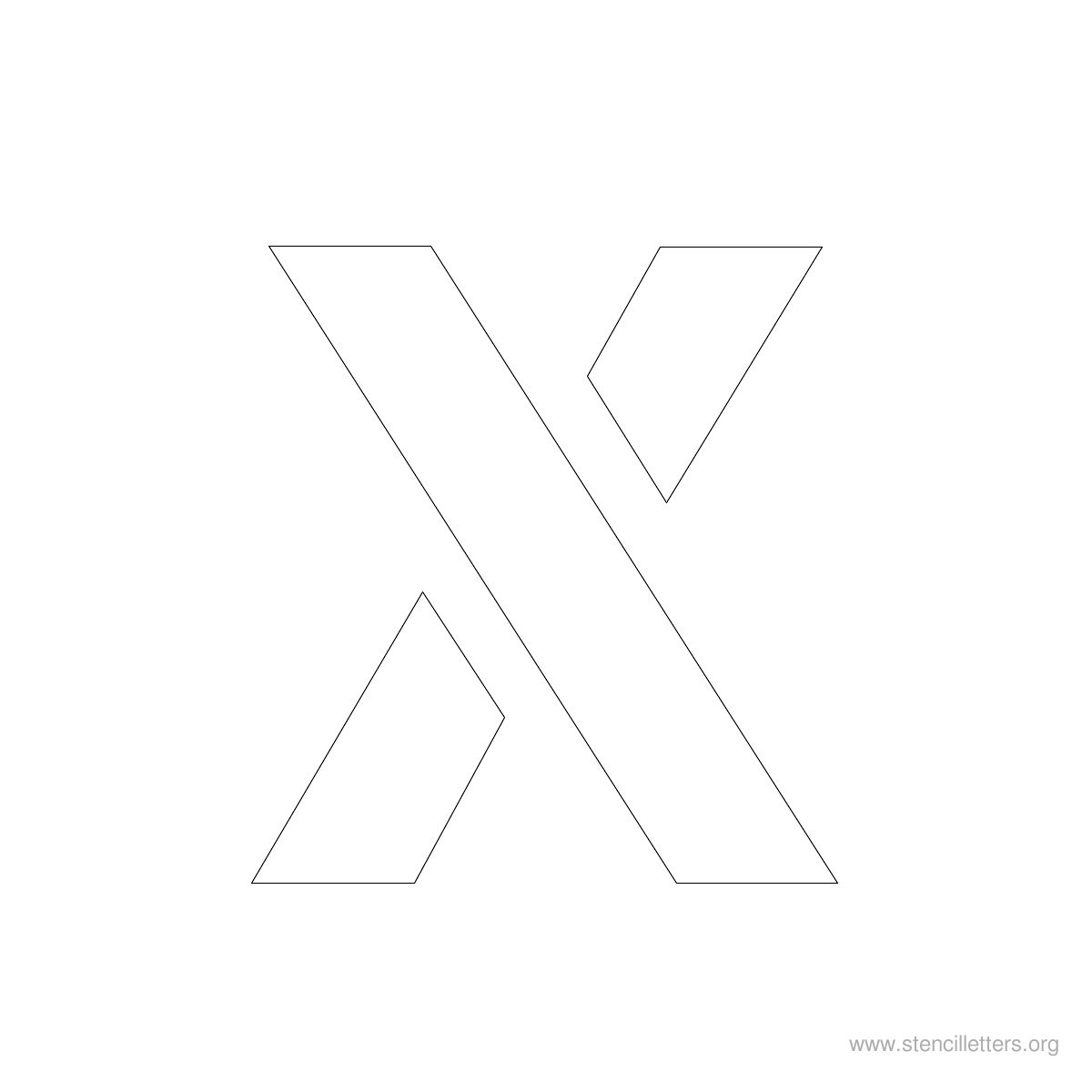 Large Stencil Letters Style #2 X