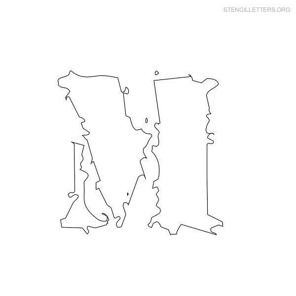 Stencil Letter Bubble M