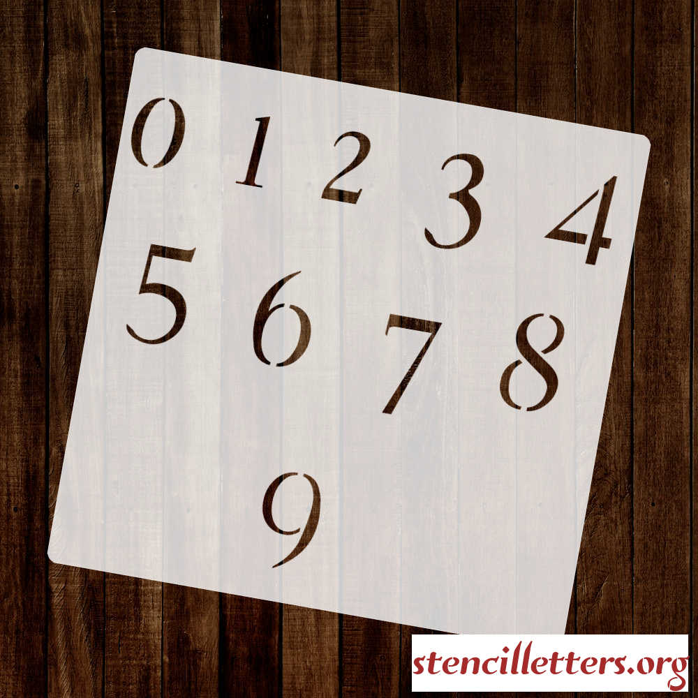 MONUMENTAL CURSIVE number stencil MONUMENTAL CURSIVE number stencil