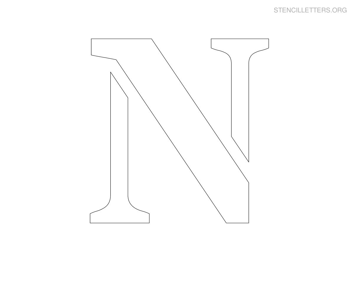 Stencil Letter Large N