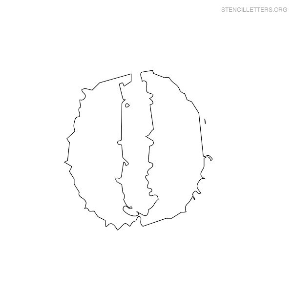 Stencil Letter Bubble O Stencil Letter Bubble O