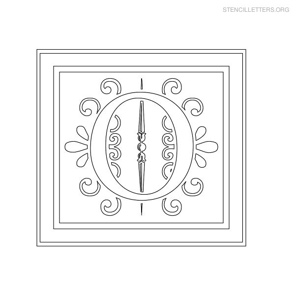Stencil Letter Decorative O Stencil Letter Decorative O