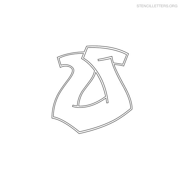 Stencil Letter Graffiti O Stencil Letter Graffiti O