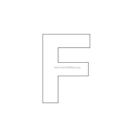 bold stencil letter f