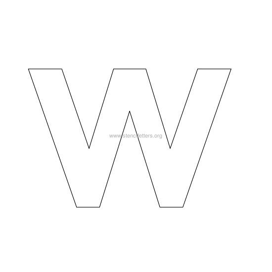bold stencil letter w